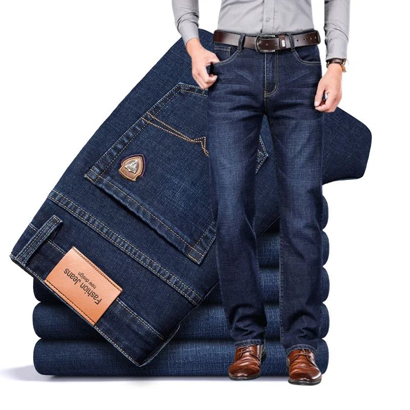 Varennes Jean en denim de coton bio indigo foncé à coupe structurée qui garde sa forme - Hommfer