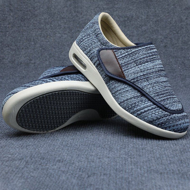 Vellan Chaussures orthopédiques à largeur ajustable avec sangle velcro pour pieds enflés et sensibles - Hommfer