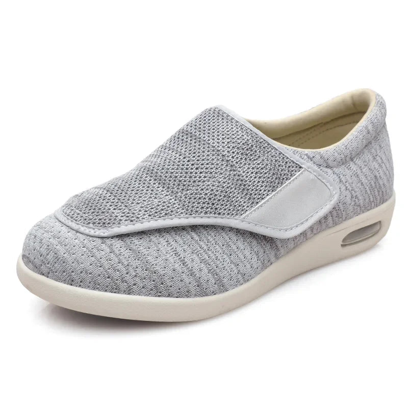 Vellan Chaussures orthopédiques à largeur ajustable avec sangle velcro pour pieds enflés et sensibles - Hommfer