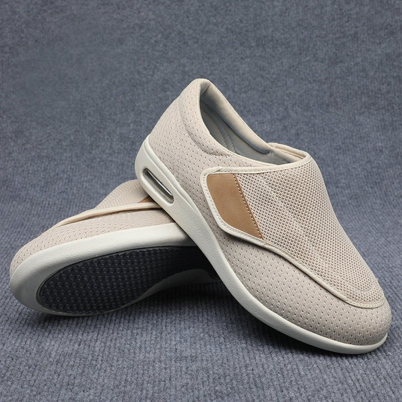 Vellan Chaussures orthopédiques à largeur ajustable avec sangle velcro pour pieds enflés et sensibles - Hommfer