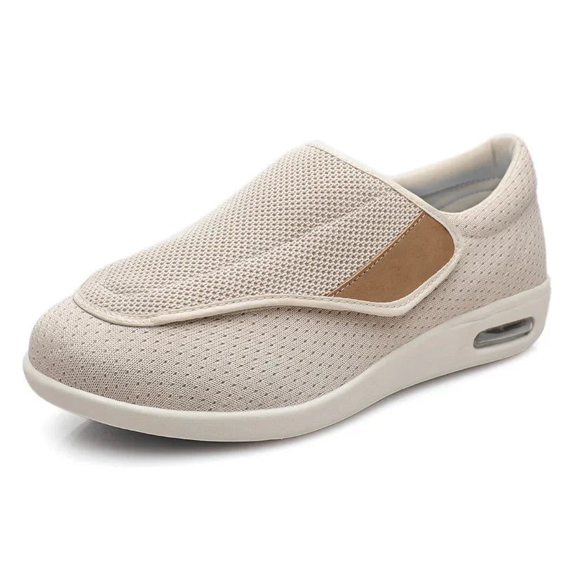 Vellan Chaussures orthopédiques à largeur ajustable avec sangle velcro pour pieds enflés et sensibles - Hommfer