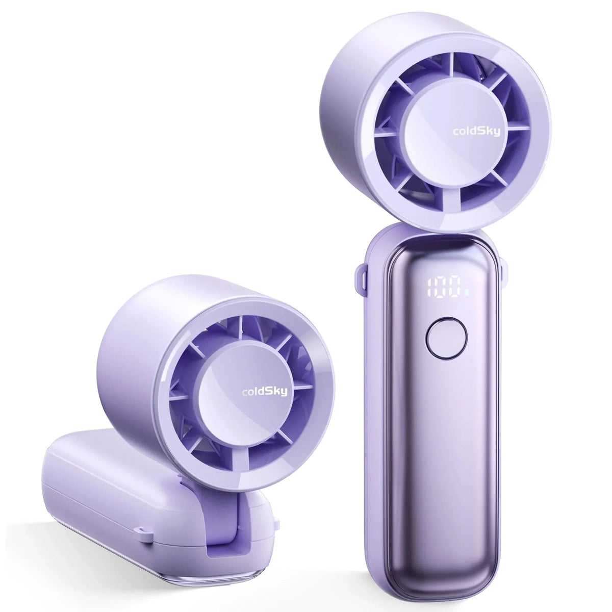 Ventilateur Pliable Rechargeable FlexiCool Pro 5000 mAh à 6 Vitesses avec Affichage Numérique pour Bureau et Voyage - Hommfer