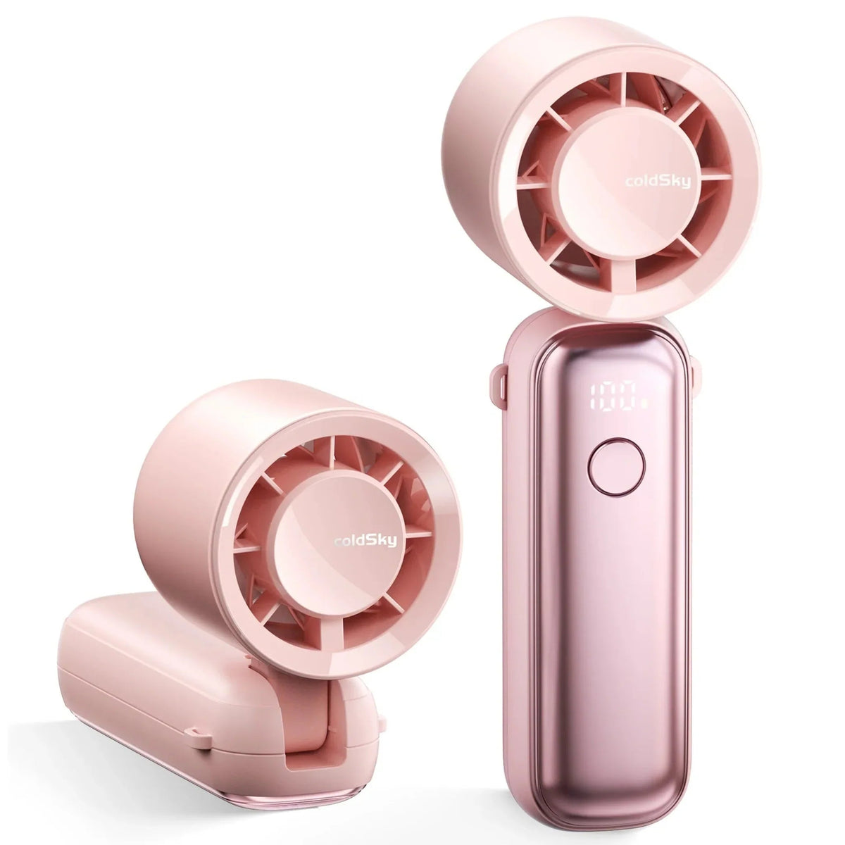 Ventilateur Pliable Rechargeable FlexiCool Pro 5000 mAh à 6 Vitesses avec Affichage Numérique pour Bureau et Voyage - Hommfer